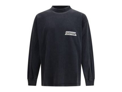 Balenciaga Black Cotton Sweatshirt