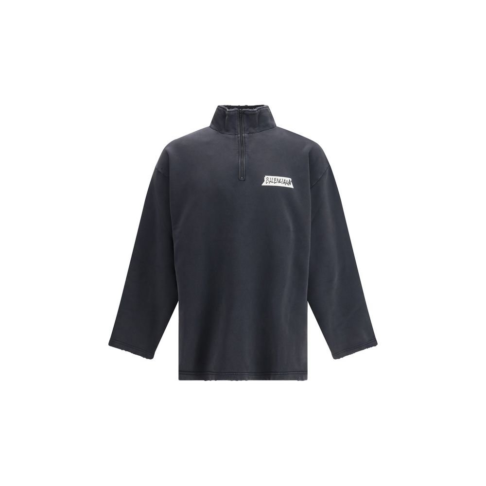 10273373-2.jpeg Balenciaga Black Cotton Sweatshirt - Image 1