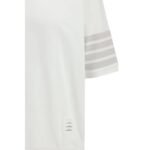 Tricou Thom Browne Alb din Bumbac - imagine 3