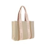 Chloé Brown Linen Shoulder Bag - Image 3