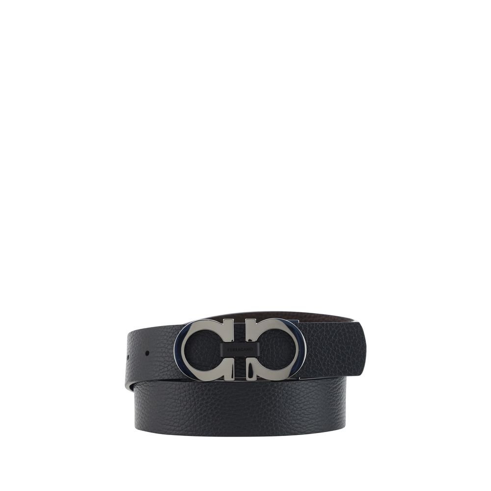 10288129.jpeg Ferragamo Black Calf Leather Bos Taurus Regular Belt - Image 1