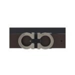 Ferragamo Black Calf Leather Bos Taurus Regular Belt - Image 3