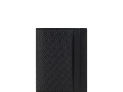 Ferragamo Black Calf Leather Bos Taurus Wallet