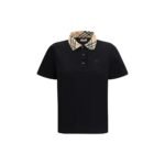 Burberry Black Cotton Polo Shirt