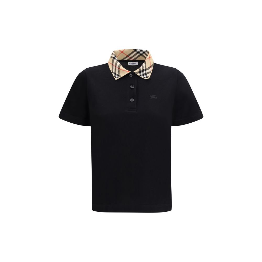 10289075.jpeg Burberry Black Cotton Polo Shirt - Image 1
