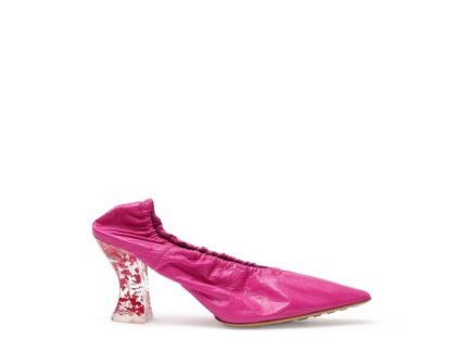 Bottega Veneta Fuchsia Leather Slippers