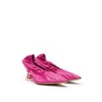 Bottega Veneta Fuchsia Leather Slippers - Image 2