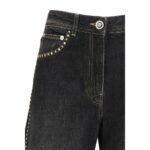 Versace Black Cotton Straight-Leg Jeans - Image 3
