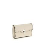 Geantă Valentino Garavani small Rockstud Shoulder Rockstud Shoulder Bag Bej din Piele - imagine 2