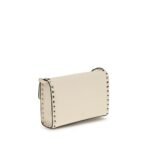 Geantă Valentino Garavani small Rockstud Shoulder Rockstud Shoulder Bag Bej din Piele - imagine 3