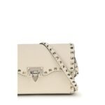 Geantă Valentino Garavani small Rockstud Shoulder Rockstud Shoulder Bag Bej din Piele - imagine 4