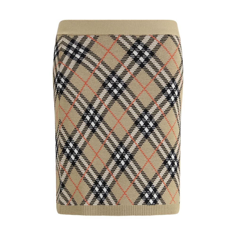 10290118-1.jpeg Burberry Beige Wool Mini Skirt - Image 1
