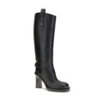 Burberry Black Calf Leather Bos Taurus High Heel Boots - Image 2