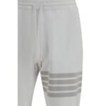 Thom Browne White Cotton Joggers (Workout Pants) - Image 3