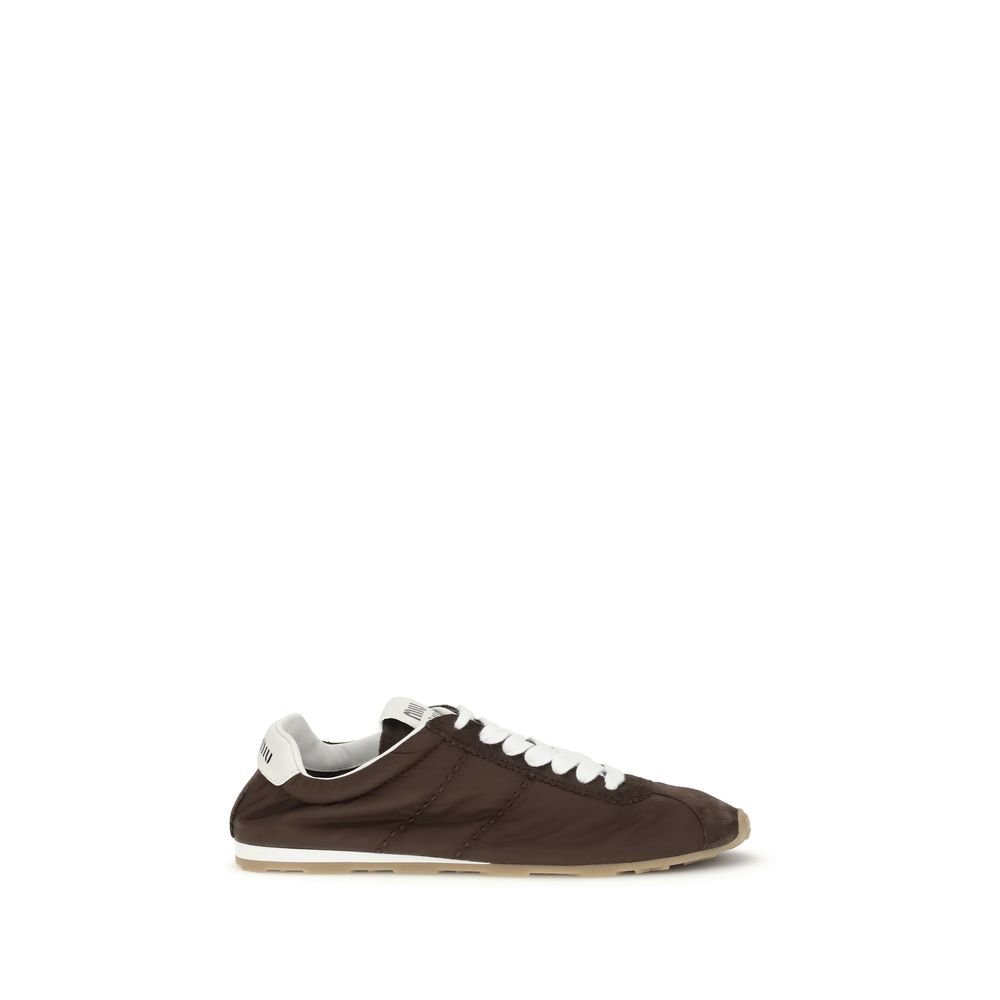 10314285.jpeg Miu Miu Brown Calf Leather Bos Taurus Low Top Sneakers - Image 1