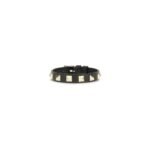 Valentino Garavani Black Calf Leather Bos Taurus Bracelet