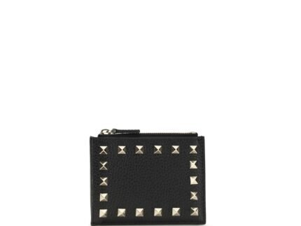 Valentino Garavani Black Calf Leather Bos Taurus Wallet