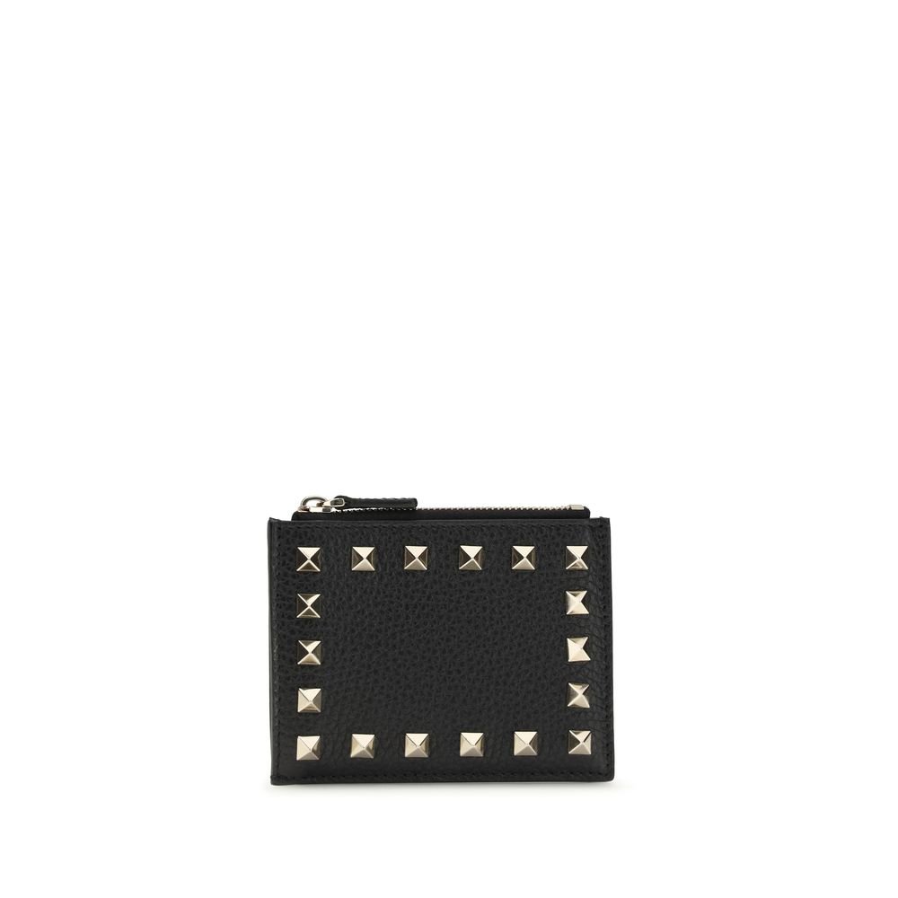 10314379.jpeg Valentino Garavani Black Calf Leather Bos Taurus Wallet - Image 1