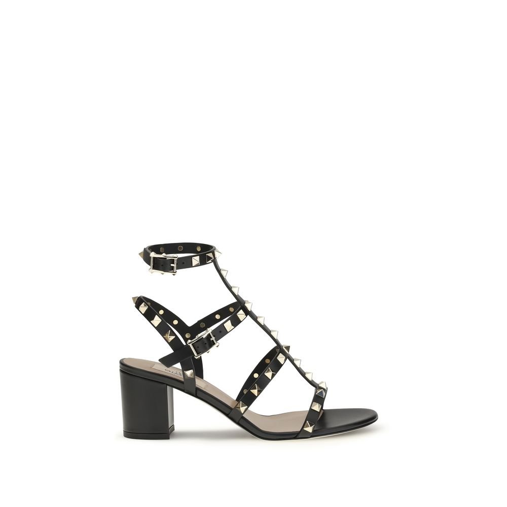 10314421.jpeg Valentino Garavani Black Calf Leather Bos Taurus Platform Sandals - Image 1