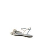 Valentino Garavani Beige Calf Leather Bos Taurus Flat Sandals - Image 3