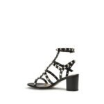 Valentino Garavani Black Calf Leather Bos Taurus Platform Sandals - Image 3