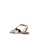 Valentino Garavani Beige Goatskin Flat Sandals - Image 3