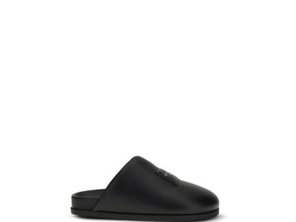 Givenchy Black Calf Leather Bos Taurus Mules