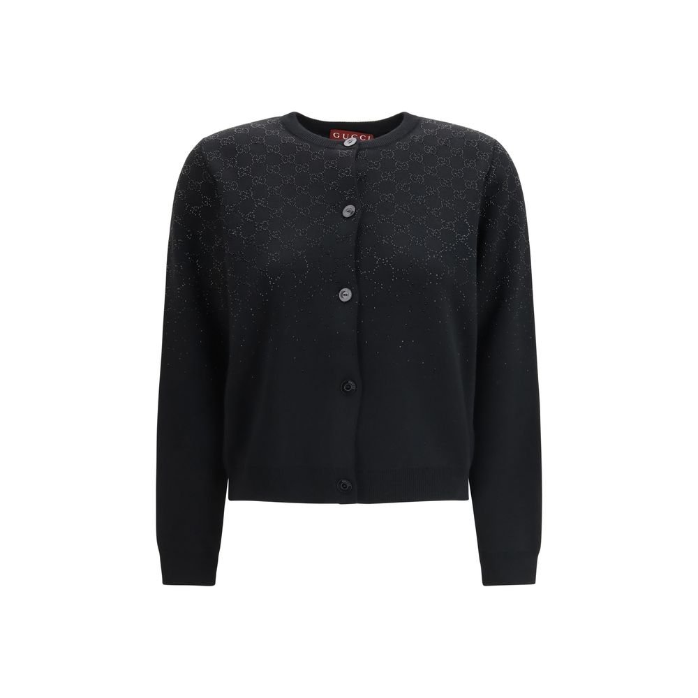 10316263.jpeg Gucci Black Wool Cardigan - Image 1