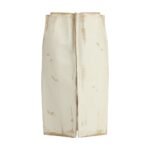 Prada White Leather Midi Skirt - Image 2