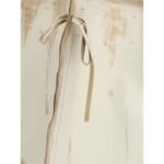 Prada White Leather Midi Skirt - Image 3