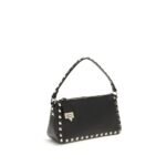 Valentino Garavani Black Calf Leather Bos Taurus Shoulder Bag - Image 2