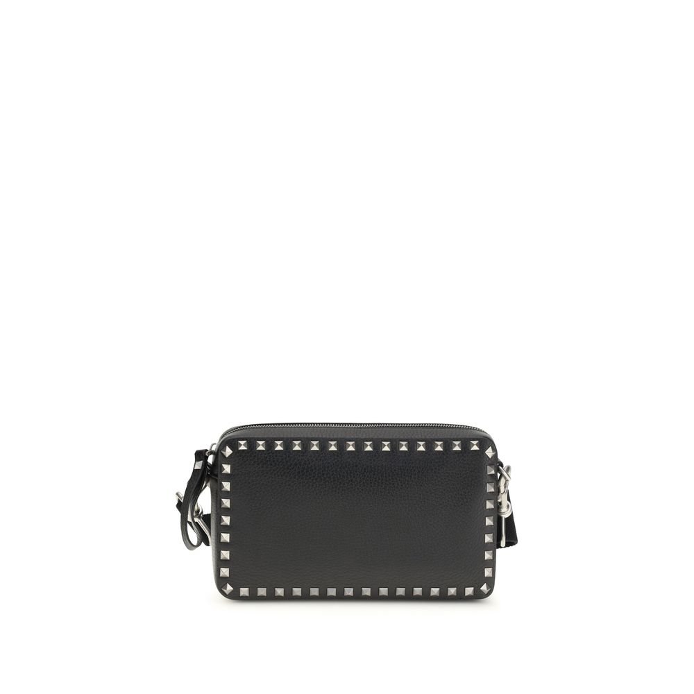 10343656-1.jpeg Valentino Garavani Black Calf Leather Bos Taurus Shoulder Bag - Image 1