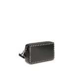 Valentino Garavani Black Calf Leather Bos Taurus Shoulder Bag - Image 2