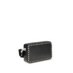 Valentino Garavani Black Calf Leather Bos Taurus Shoulder Bag - Image 3
