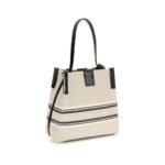 Balmain Beige Cotton Shoulder Bag - Image 3