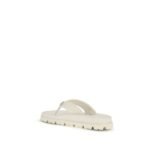 Prada White Rubber Flip-Flop Sandals - Image 3