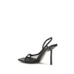 LE SILLA Black Calf Leather Bos Taurus Stiletto Heel Sandals - Image 3