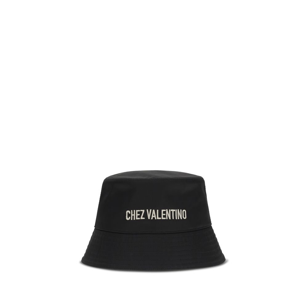 10347514.jpeg Valentino Garavani Black Cotton Bucket Hat - Image 1