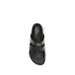 Valentino Garavani Black Calf Leather Bos Taurus Sandals - Image 4