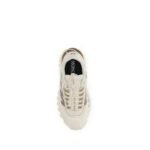 Moncler White Calf Leather Bos Taurus Athletic Sneakers - Image 4