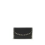 Portofel Valentino Garavani Rockstud chain Negru din Piele