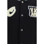 Jachetă Off-White Varsity Star Logo Neagră din Lână - imagine 3