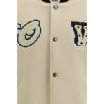 Off-White Beige Wool Bomber - Image 3