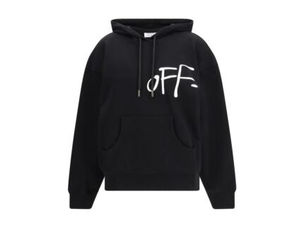 Hanorac Off-White Negru din Bumbac