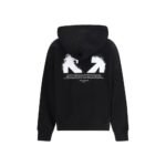 Hanorac Off-White Negru din Bumbac - imagine 2
