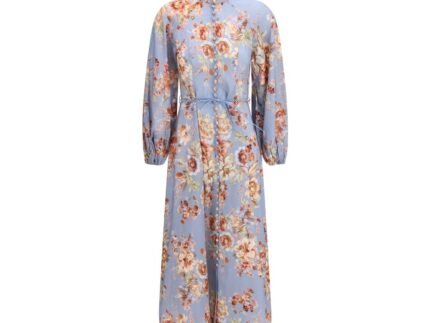 Zimmermann Multicolor Linen Long Dress