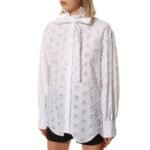 Valentino White Cotton Blouse - Image 2