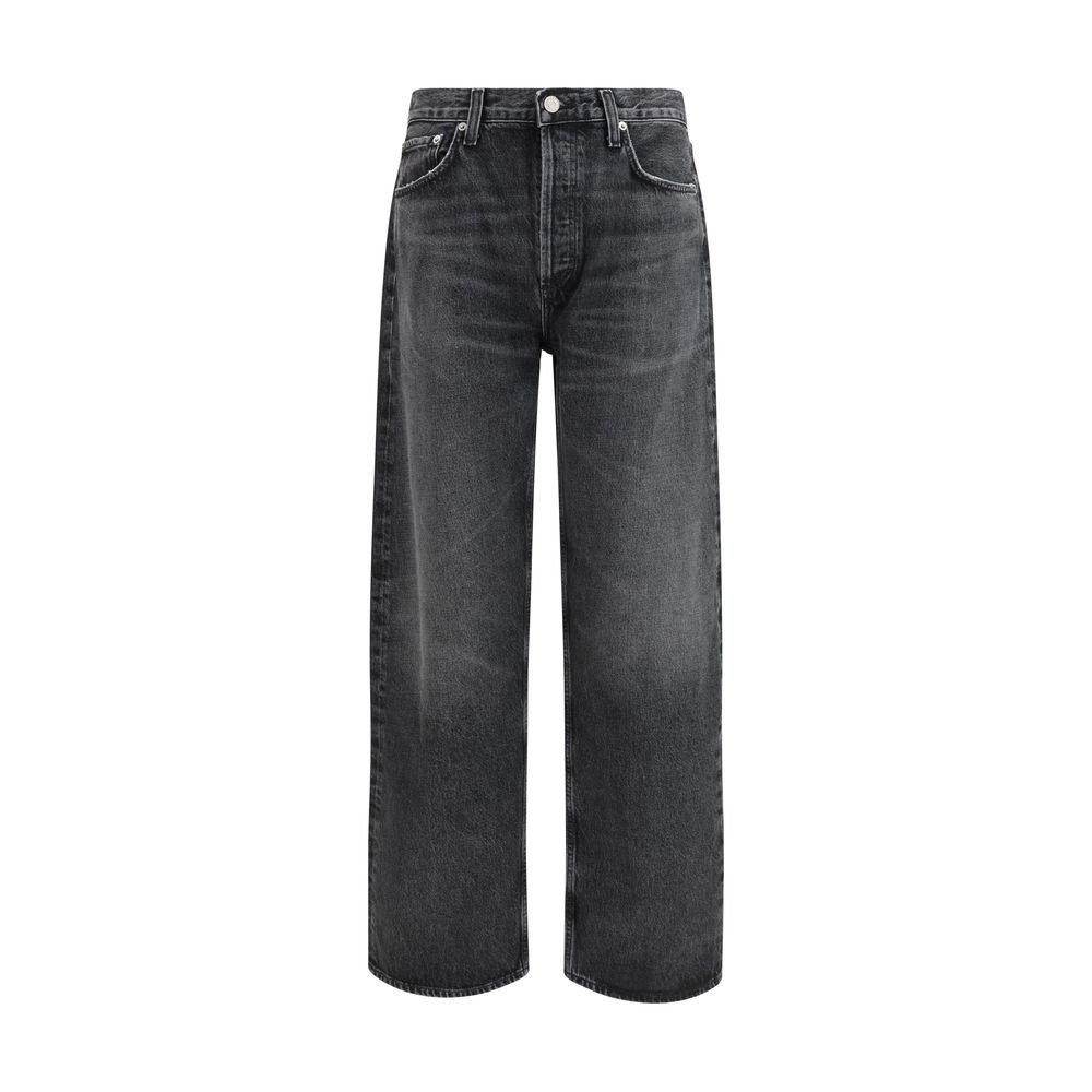 10357131.jpeg Agolde Black Cotton Straight-Leg Jeans - Image 1