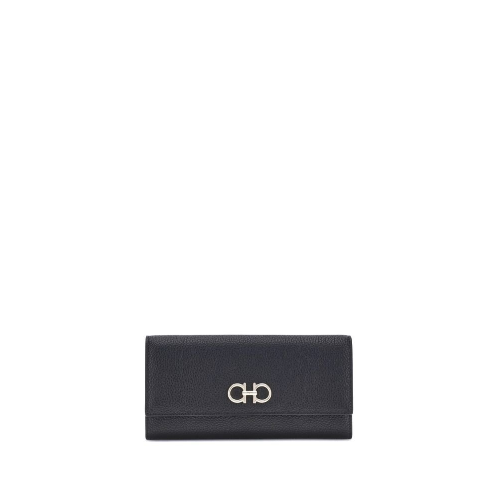 10361556.jpeg Ferragamo Black Calf Leather Bos Taurus Wallet - Image 1
