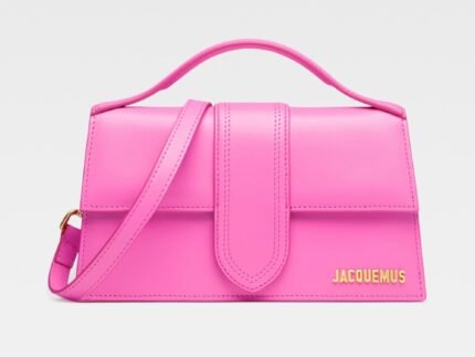 Geantă Jacquemus Roz Neon din Piele